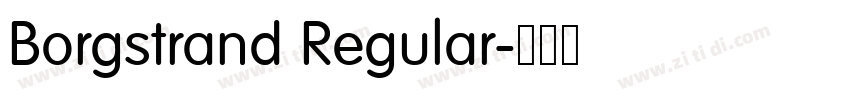 Borgstrand Regular字体转换